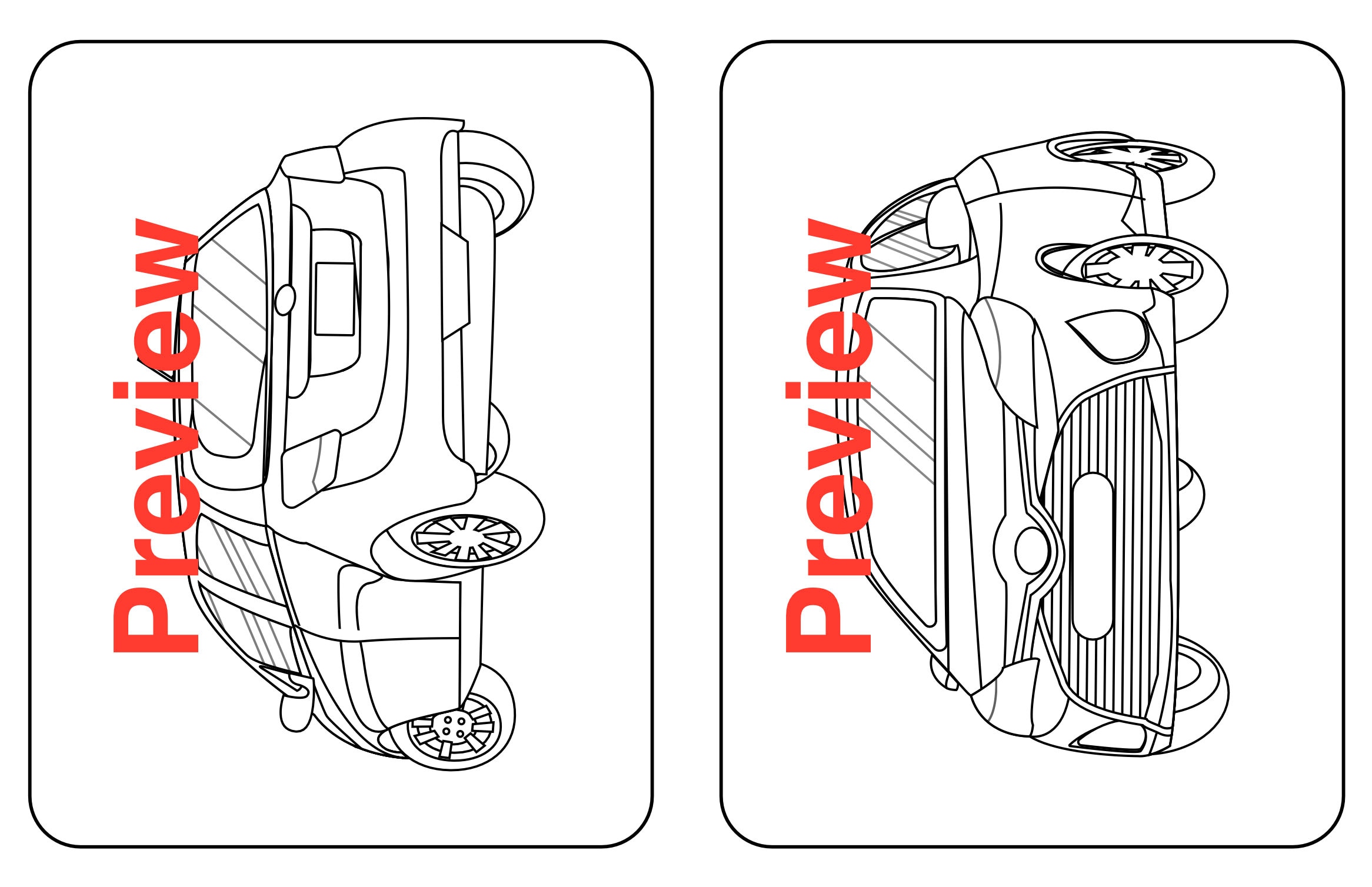 20 Cars Colouring Pages Printable Instant Download - Etsy