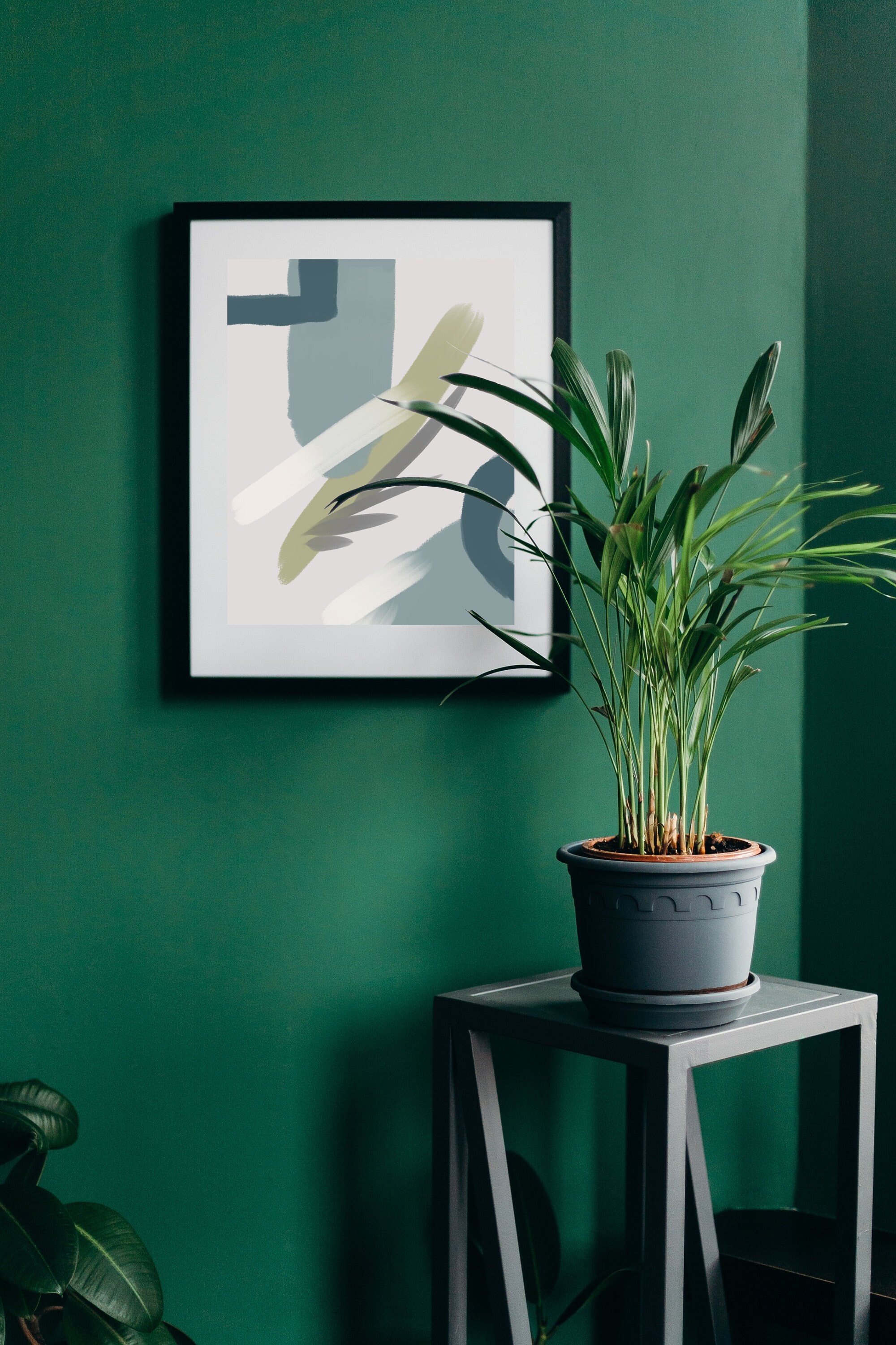 Blue, Grey, Green Abstract Printable Wall Art | Modern Abstract Art ...