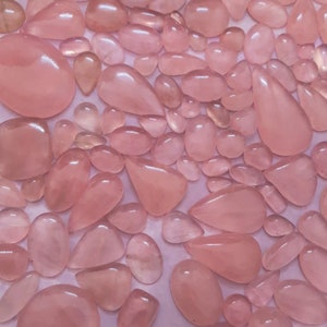 Rosenquarz Cabochon Lot Perfekt für erstklassigen Schmuck machen 100% Natürliche Qualität Rosenquarz Professionell entworfen