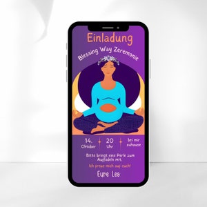 Invitation to the Blessing Way Ceremony | Mother Blessing | Sustainable Card Spiritual Baby Shower | Birth Affirmations | Whatsapp eCard
