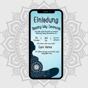 Invitation to the Blessing Way Ceremony | Mother Blessing | Sustainable Card Spiritual Baby Shower | Birth Affirmations | Whatsapp eCard