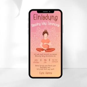 Blessing Way Ceremony Invitation | Mother Blessing | Sustainable card spiritual baby shower | Birth Affirmations | Whatsapp eCard