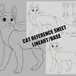 Longhair Cat Base Create Your Own Cat Character, Lineart, Warrior Cats OC,  Roleplay, Digital Download -  Finland