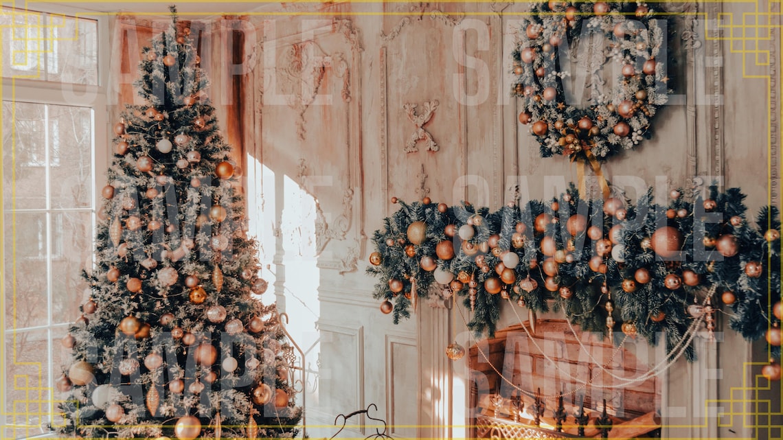 Christmas Zoom Backgrounds Christmas Backdrop Christmas Etsy