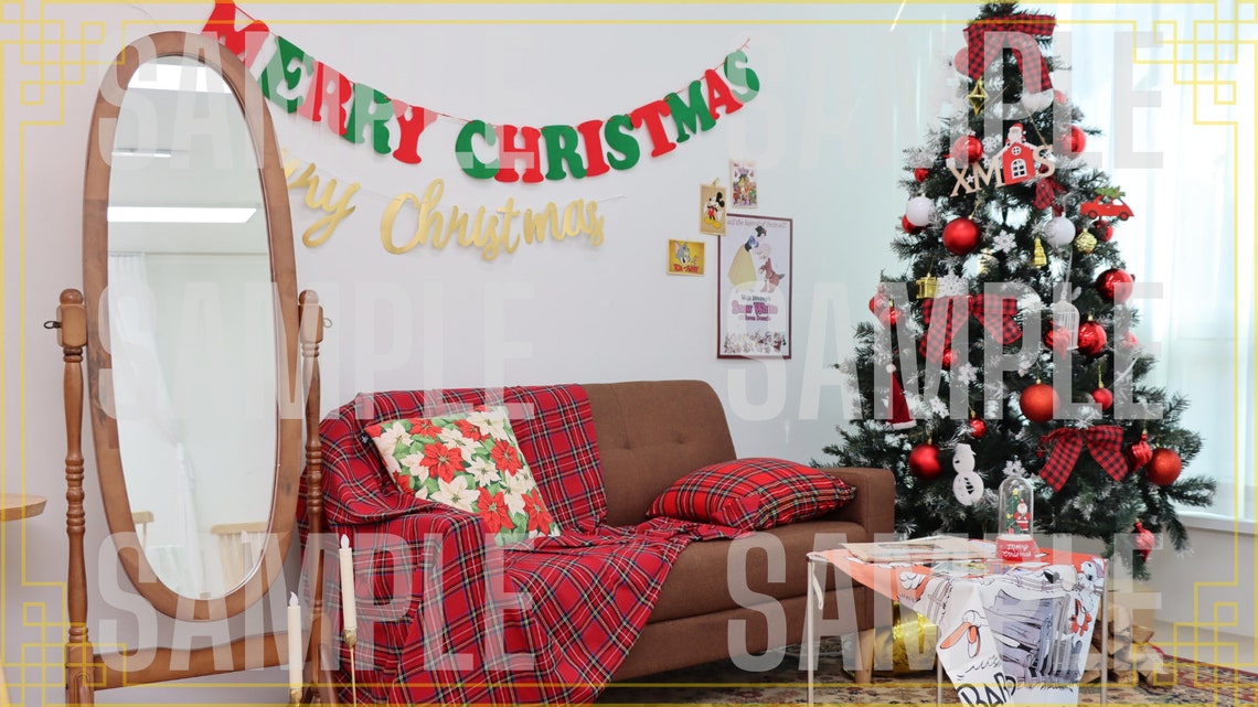 Christmas Zoom Backgrounds Christmas Backdrop Christmas Etsy