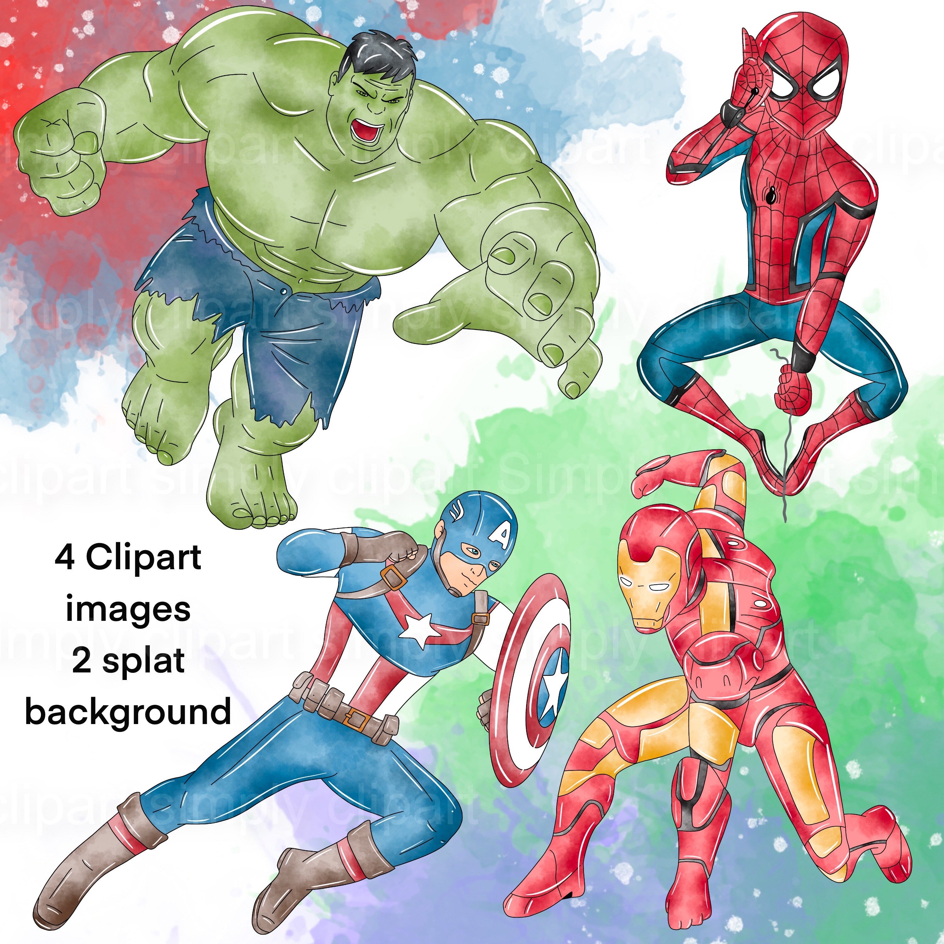 Superhero Clipart - Etsy Superhero Clipart - Etsy