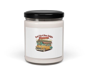 Vela de soja Road Trip Diner / Nostalgia de letrero de neón retro americano