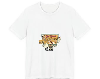 Camiseta con menú de restaurante inspirado en la ruta / Camiseta con letrero de neón retro americano