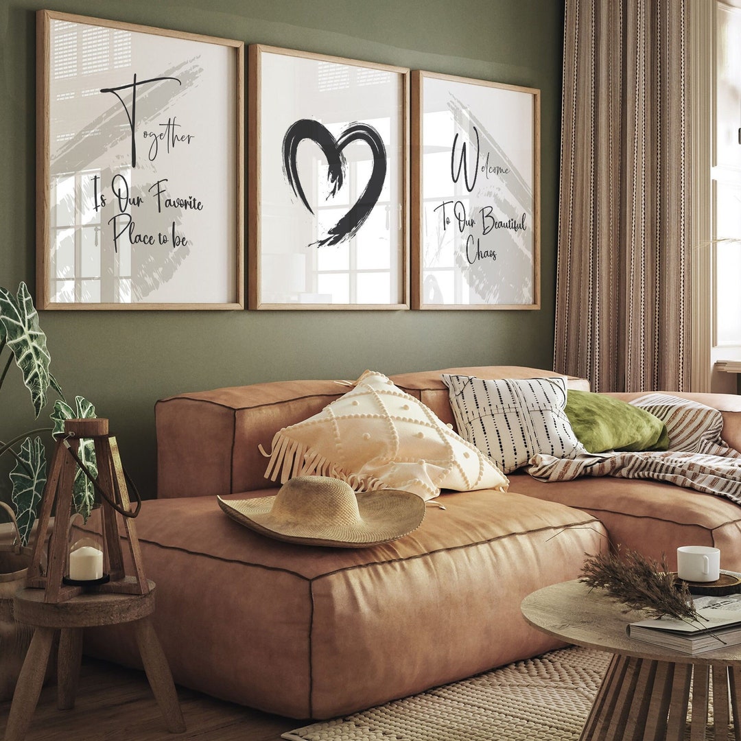 Set of 3 Family Prints | Heart, Quote, Welcome (digital Download) - Etsy