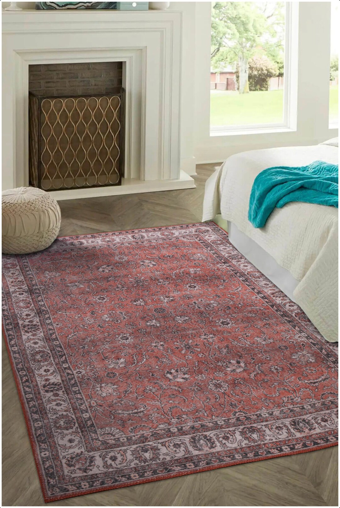Red Turkish Style Rug Red Vintage Style Turkish Rug, Oriental Boho Decor (8x10) - Etsy