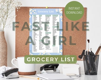 Fast Like a Girl Grocery List, Keto Grocery List