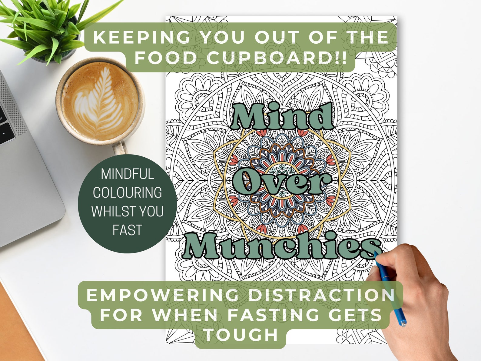 Fast Like a Girl Empowering Colouring Pages, Female Fasting Distraction ...