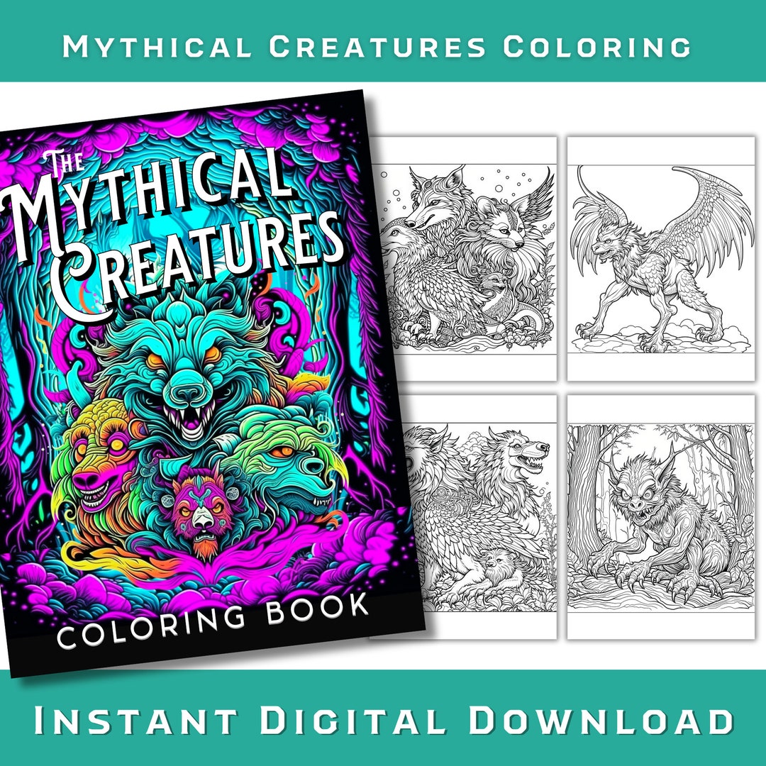 Mythical Creatures Animal Coloring Pages With Imaginative Realistic ...