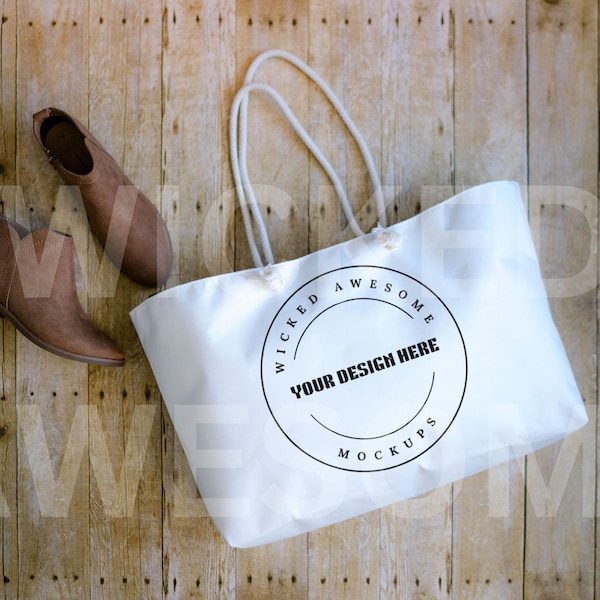 Weekender Bag Mockup Weekender Tote Bag Mockup Weekender Bag Mock Up Weekender Canvas Bag Mock-Up Rope Handle Bag Mockup Styled Stock Mockup