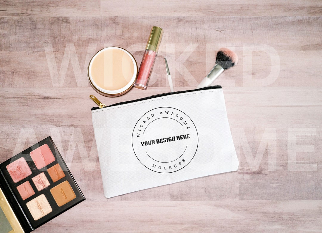 Cosmetic Bag Mockup Makeup Bag Mockup Jewelry Bag Mockup Natural