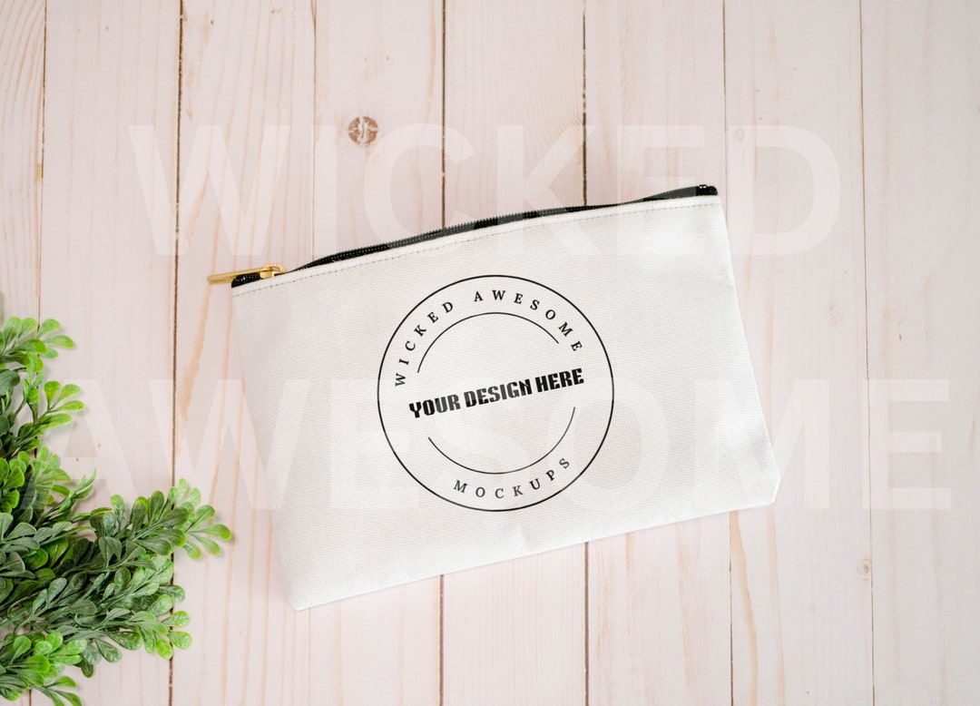 Cosmetic Bag Mockup Makeup Bag Mockup Jewelry Bag Mockup Natural