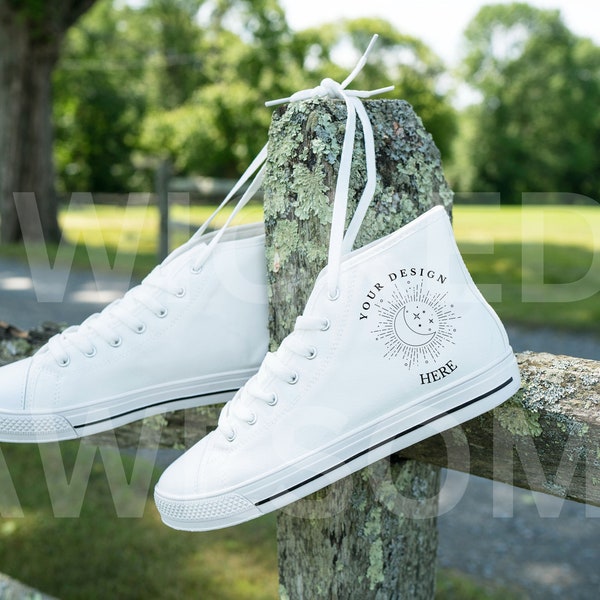 Canvas Sneaker Mockup, High Top Sneaker Mockup, Printify Sneaker Mockup, Sneaker Mockup