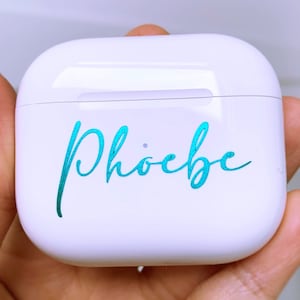 Airpods Name Aufkleber - Vinyl Aufkleber - benutzerdefinierte Namen Aufkleber