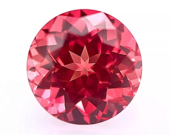 Round Cut Padparadscha  Sapphire Loose Lab Grown Padparadscha Gemstone For Jewelry Making All Sizes