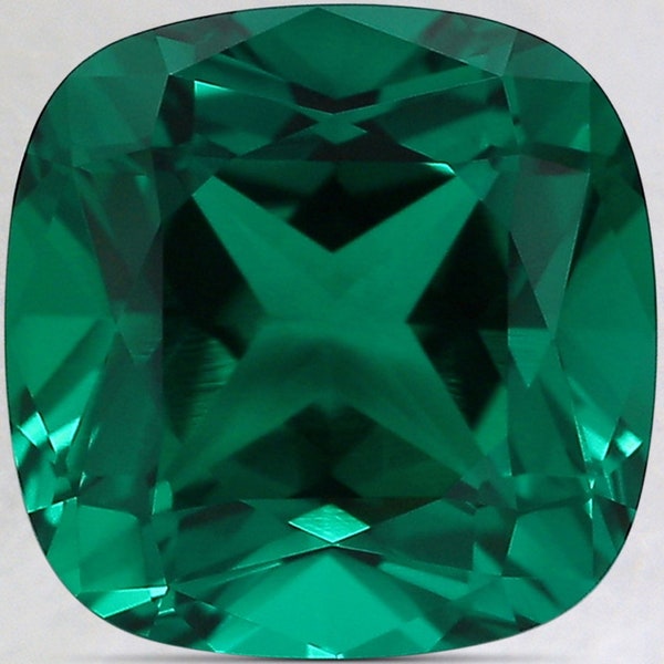 Cushion Cut Lab Grown Emerald  Faceted Loose AAA Emerald for making Jewelry