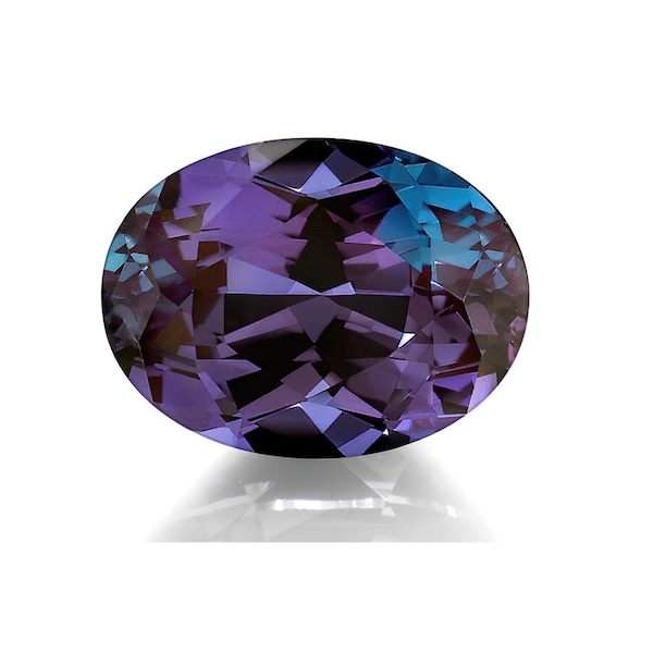 Oval Cut Lab Grown Alexandrite Faceted Loose Gemstone Color Changing Lab Created Alexandrite all sizes