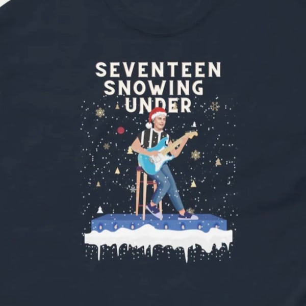 Sam Fender Unisex Christmas T-Shirt 'Seventeen Snowing Under' (Geordie, Gift for Him, Gift for Her, Newcastle)