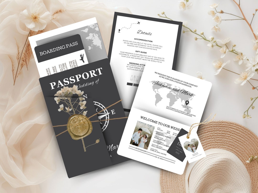 Boding Card Editable Boarding Pass Template, Printable Personalized Airline Ticket ...