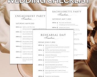 Wedding Timeline Template: Customizable Canva Itinerary (Digital Download)