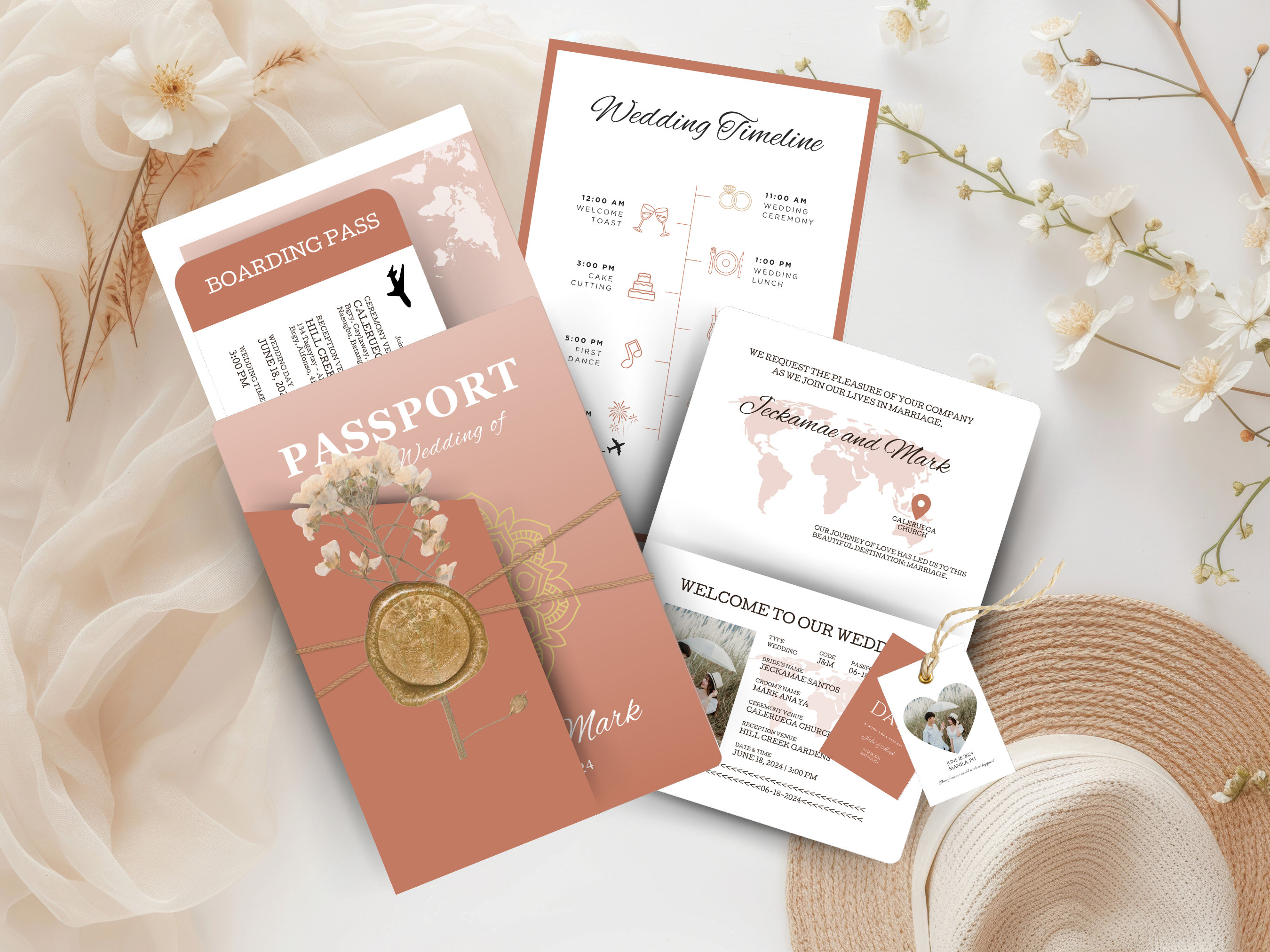 Destination Wedding Passport Invitation Template: Boarding Pass, RSVP  (digital Download) - Etsy, image size:2700x2025