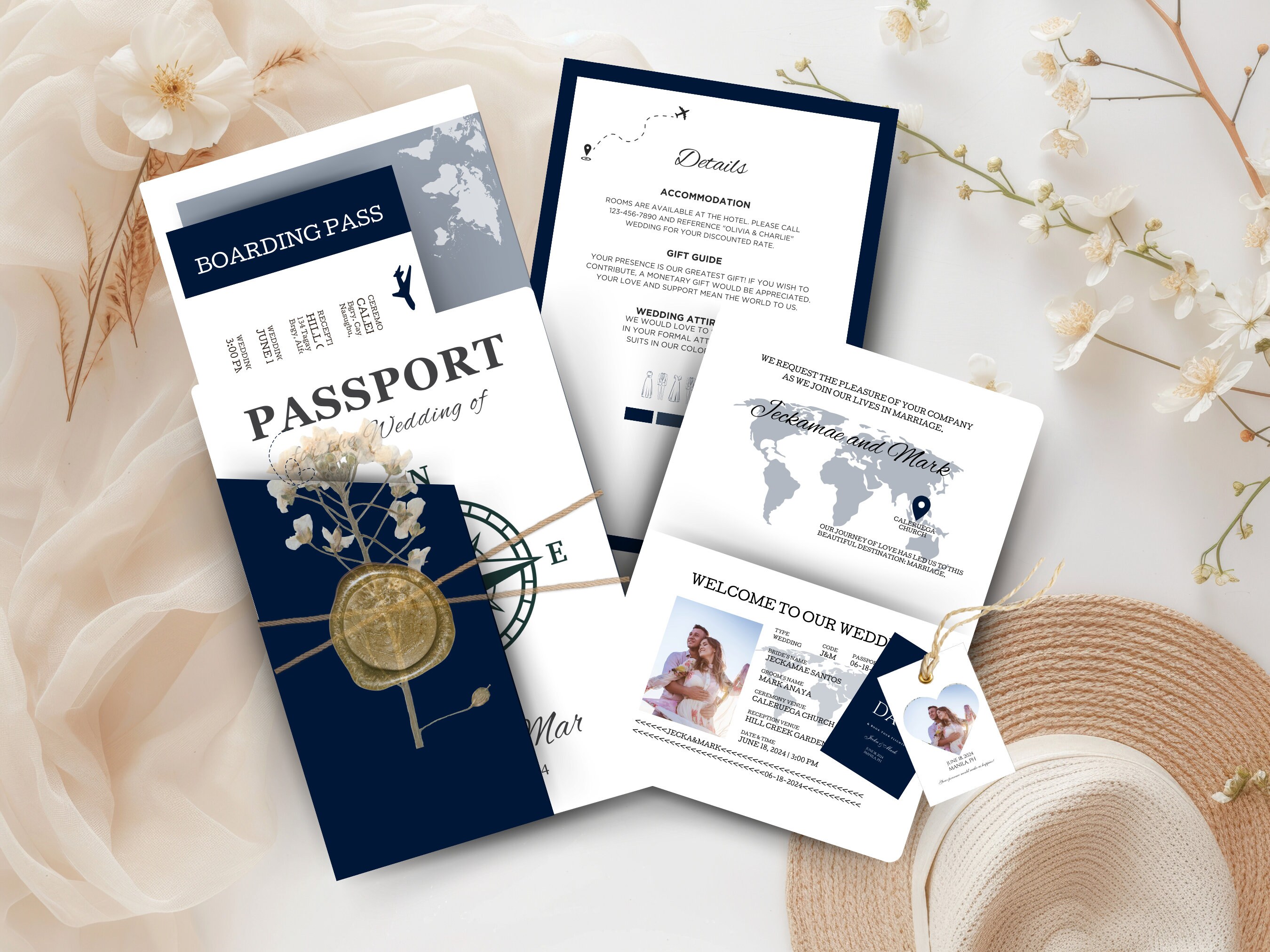 Passport Wedding Invitation Destination Wedding Passport Boarding Pass Printable Passport ...