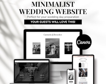 Canva Wedding Website Template: Mobile Digital Invitation (Digital Download)