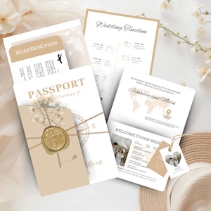 Hochzeitspass Port-Einladung Vorlage Ziel Vorlage Bordkarte Einladung Hochzeitseinladung Speichern Sie das Datum Karte Passport Vorlage JA2