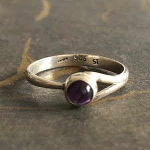 Bague en argent 925 massif silver natural ring for her Cadeaux pour elle cadeaux pour maman bague gift for her Bague améthyste handmade ring
