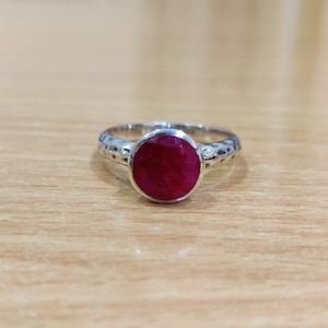 Ruby agate ring ,925 silver ring handmade ring silver ring , for brother ,gift for sister ,organic ring, bague en argent, BIJOUX EN ARGENT