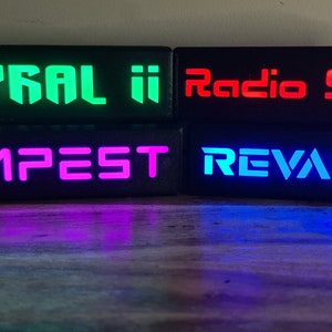 Gamer Tag RGB Light Box | Custom Name LED Light Box | Company Name Banner | Bluetooth Control