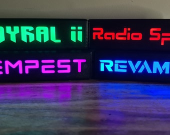 Gamer Tag RGB Light Box | Custom Name LED Light Box | Company Name Banner | Bluetooth Control