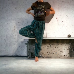 Size XL Hippie Boho Pants. Cotton Breathable Comfortable Pants, Unisex Trousers, Yoga Pants, Travel Pants, Lounge BEACH surfer Pants