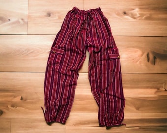 Harem Hippie Boho Pants. Cotton Breathable Comfortable Pants, Unisex Trousers, Yoga Pants, Travel Pants, Lounge Cargo Pants, , Size XL