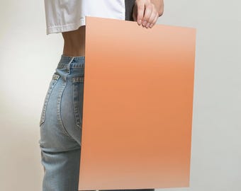 Lámina artística con degradado de aura naranja, decoración espiritual para el hogar (descarga digital)