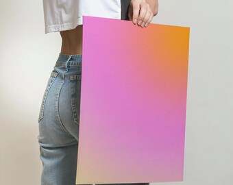 Orange Pink Aura Farbverlauf Kunstdruck | Moderner minimalistischer Dekor (Digitaler Download)