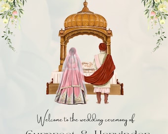 DIGITALE VIDEO EINLADUNG Sikh Indische Hochzeit individuell und maßgeschneidert für Whatsapp E-Mail Social Media