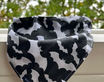 Bandana de murciélago para mascota, para sobre el cuello, Halloween