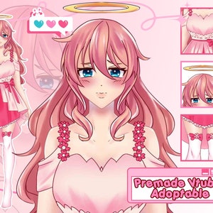 Live2D Vtuber Model for Twitch/Youtube (Premade) | Cupid Angel Girl Vtuber Ready to Use | Full Body Vtuber Model Standard Graphics