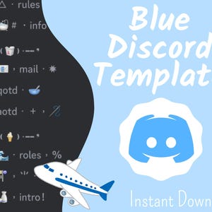 Discord Server Template Aesthetic Blue Discord server for twitch streamers Kawaii Discord server template custom twitch streamer server cute