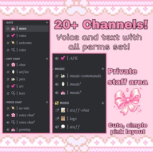 Cute and Simple Discord Template INSTANT DOWNLOAD for Twitch - Etsy