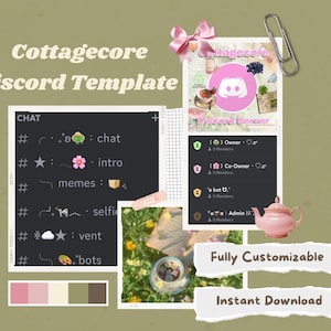 Cottagecore Aesthetic Discord Template | Cute Discord Server For Twitch Streamer | Cozy Discord Server Template | Nature Themed Aesthetic