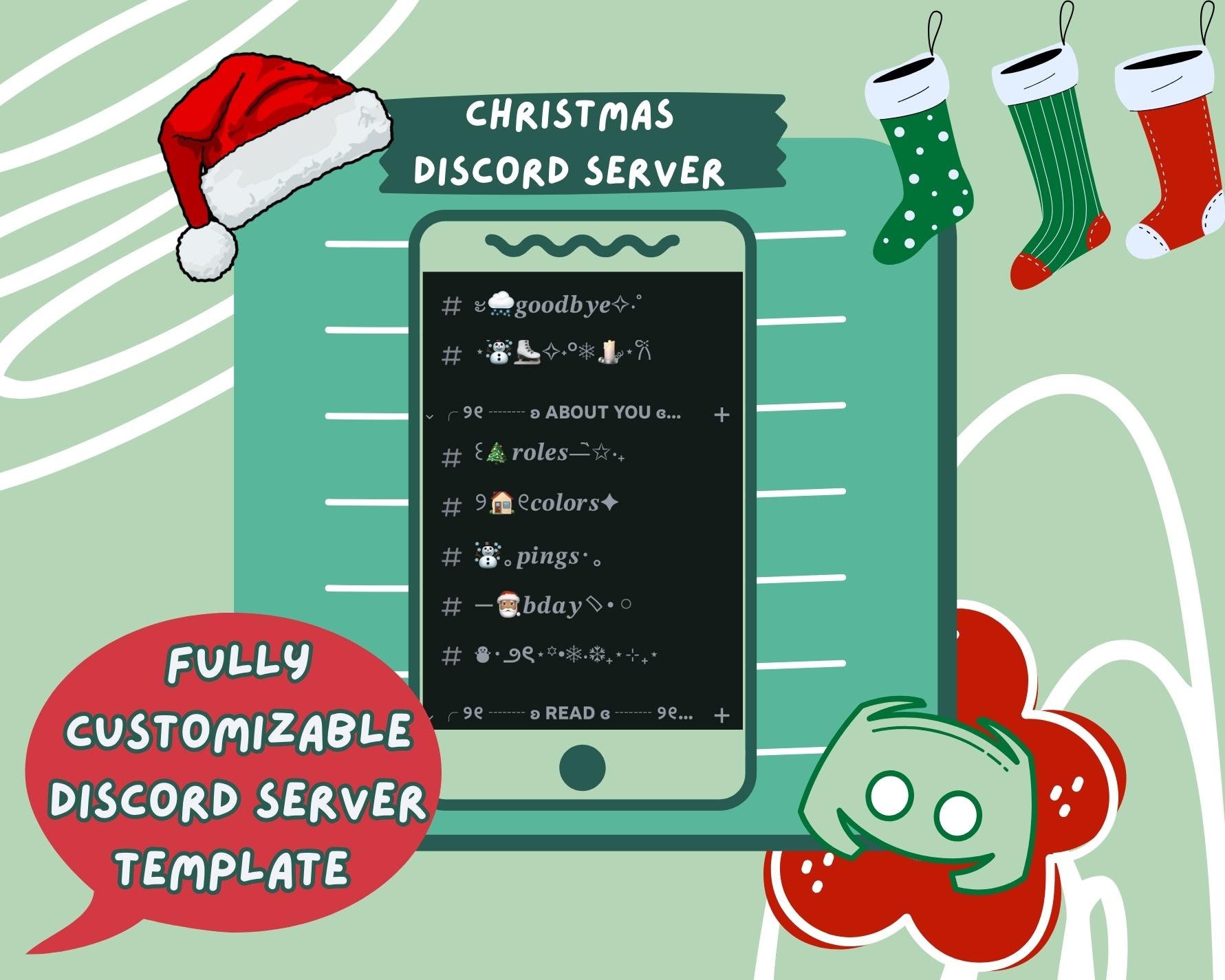 Christmas Discord Server Template for Twitch Streamer Winter/snowy