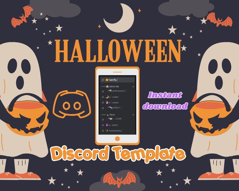 Halloween Discord Server Template for Twitch Streamer Spooky Fall