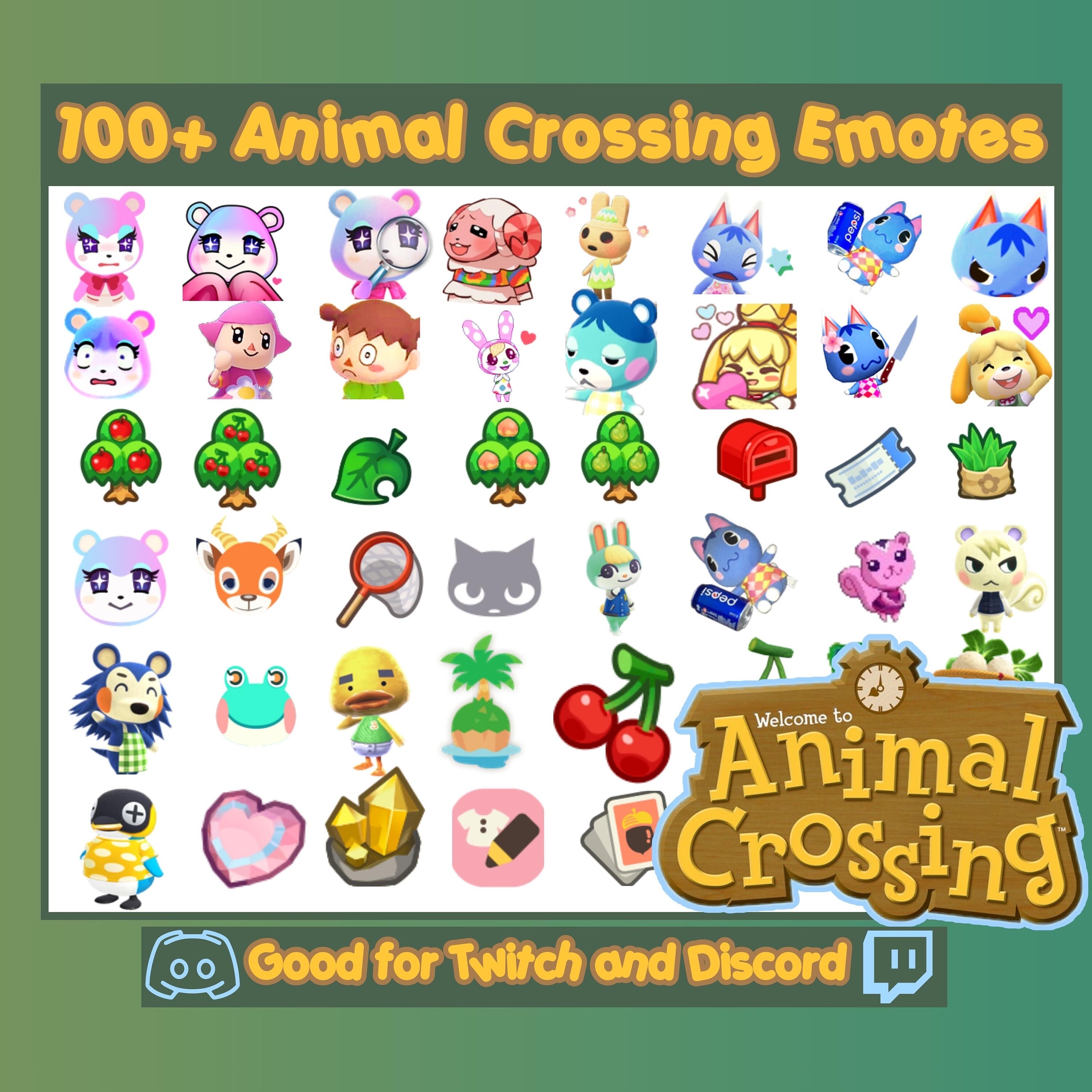 100 Animal Crossing Emotes for Twitch and Discord Cute Acnh Emojis