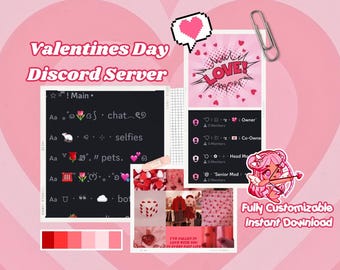 Lovecore Valentinstag Discord Template für Twitch Streamer (Digitaler Download)